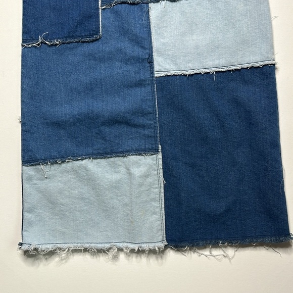 Nanette Lepore Denim Patchwork Shift Dress - Picture 3 of 7